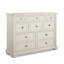 Commode Titan Nashville Cottage Style à 10 tiroirs, 160 cm de large, blanc nuage, bois massif sélectionné et placage d'acacia-98429870
