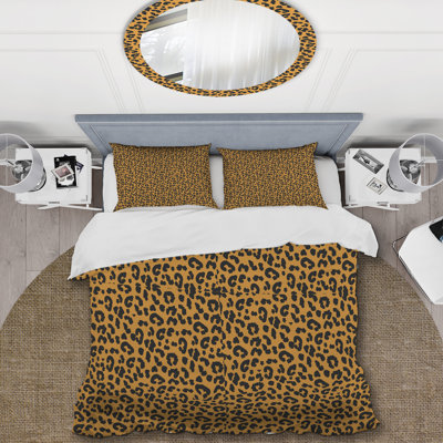 Ensemble de housse de couette en microfibre brun / noir 2 pièces