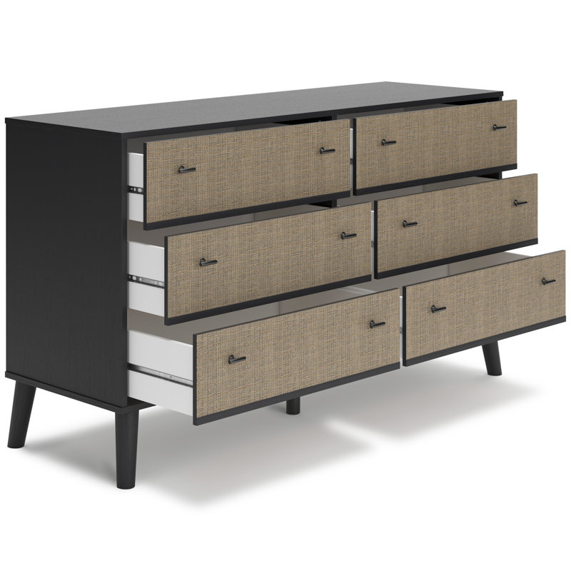 Commode Piperton, Noir / taupe