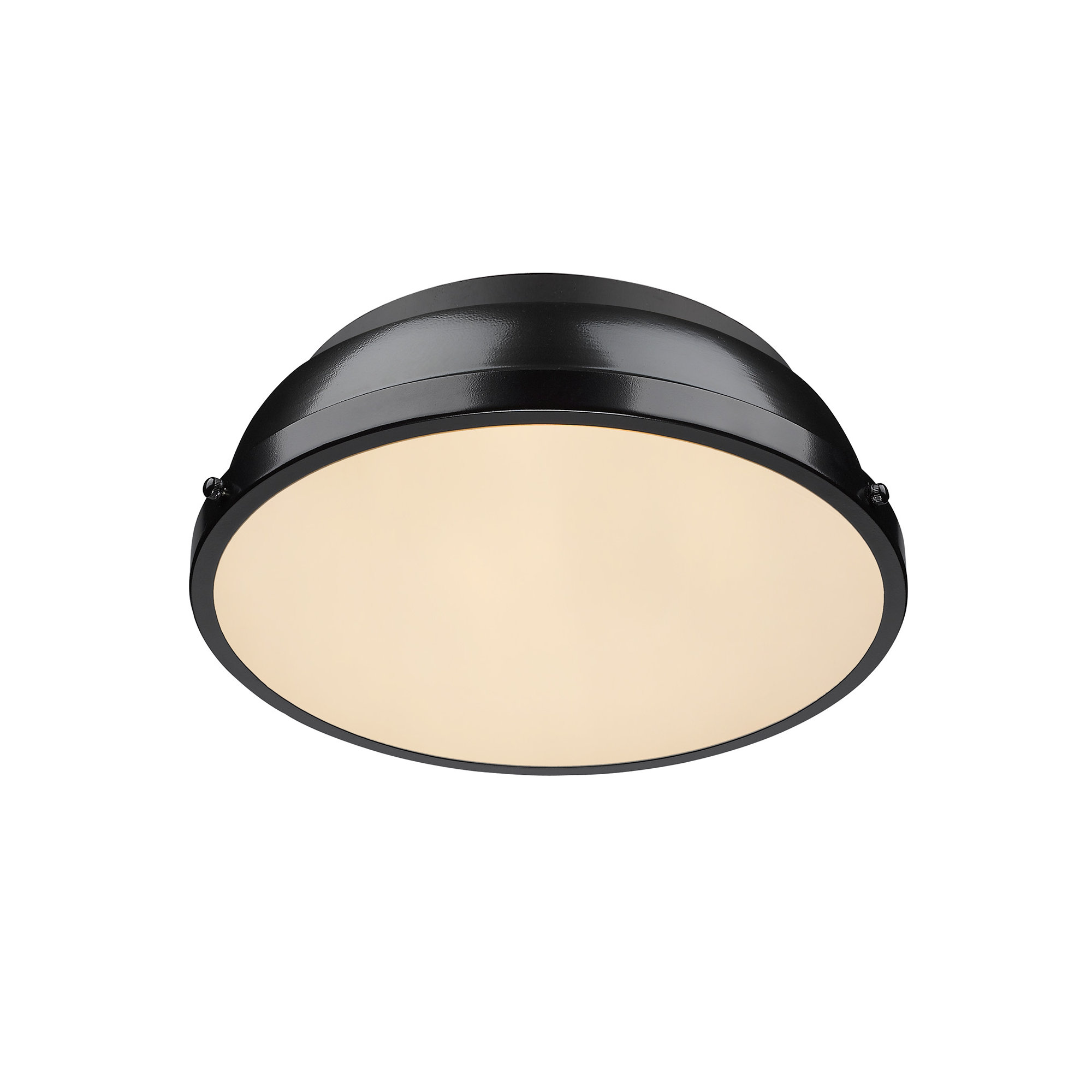 Calico 2 Light Steel Flush Mount, Black, Matte Black