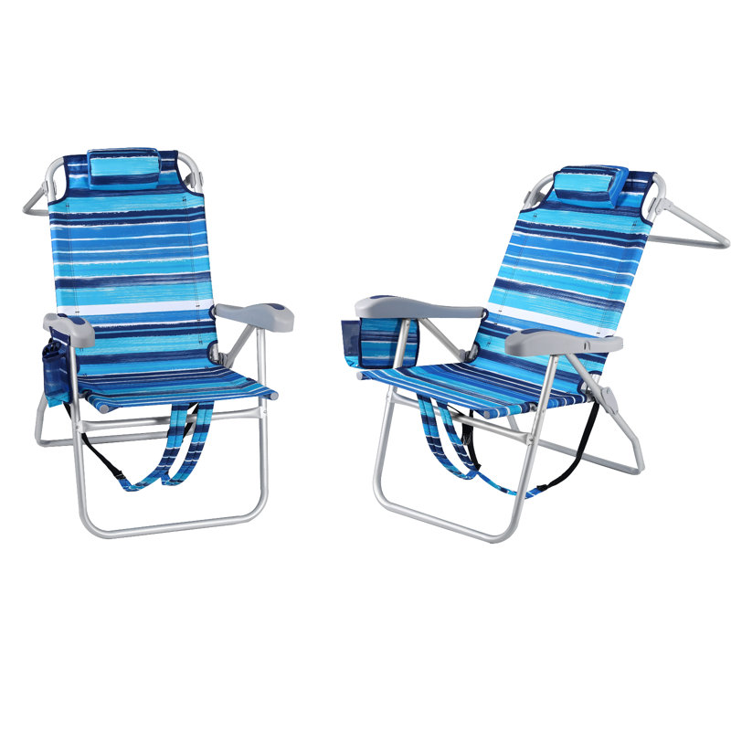 Chaise de plage Shianna, Bleu marine / bleu