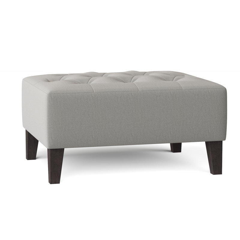 Carruth Upholstered Ottoman, Gypsy Vapor Performance Microfiber