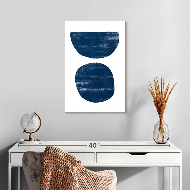 Avery Abstraction I Navy Blue, 24" H x 16" W