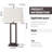 Jalob 28.5 in. Metal Table Lamp Set with USB,Type-C Ports and Built-in Outlet-888338853