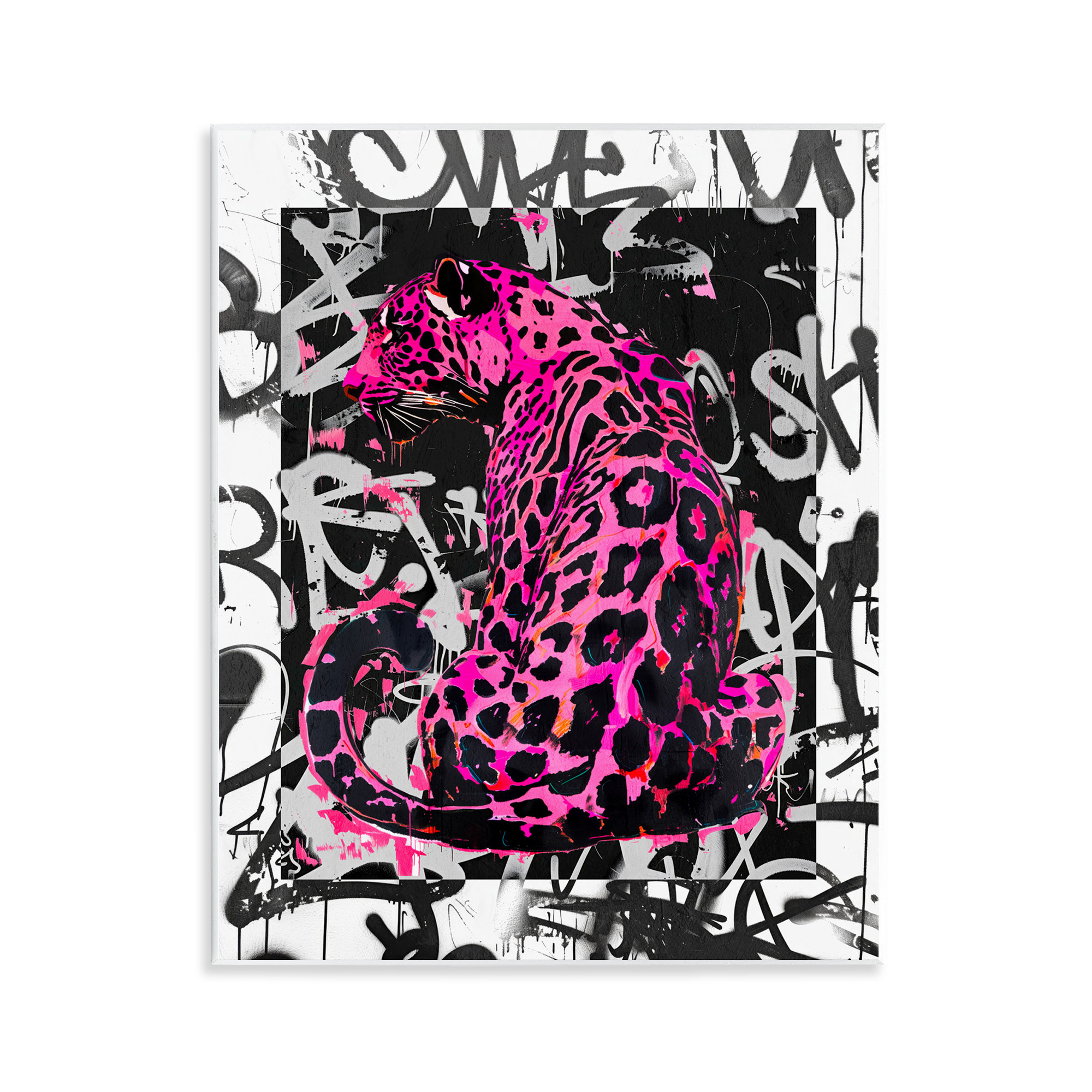 17 Stories Urban Graffiti Leopard Wall Plaque Art by Svetlana ...