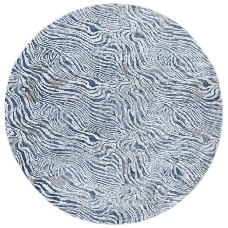 Ahnalise Performance Abstract Rug, Round 6'7"