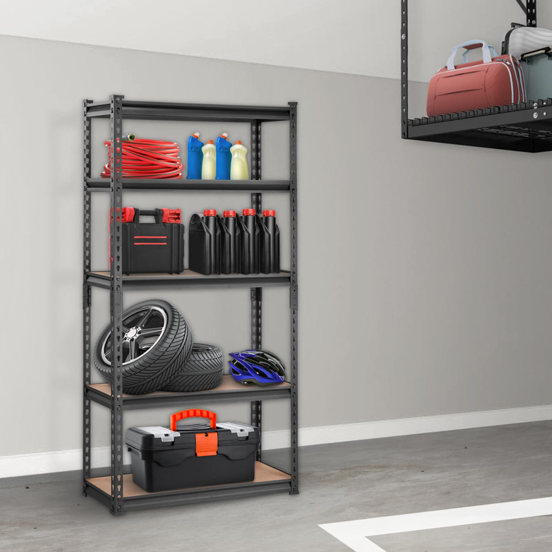 Steel Height -Adjustable Shelving Unit, 152.4cm H x 76.2cm W x 30.5cm D