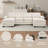  113''W Modern U Shape Sectional Couch Oversized Wide Armrest Sectional Sofa-333712802