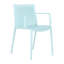Holiday - Fauteuil empilable 4 pièces en PP pour une utilisation intérieure / extérieure - Dossier à lattes ergonomique avec table pliante multifonctionnelle intérieure / extérieure moderne - Plateau de table en PP avec pieds en métal-1546350359