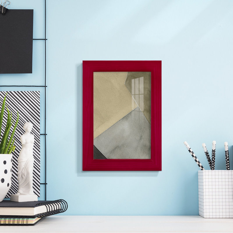 Tectonic Shift III Framed On Paper Print, Red Framed, 7" H x 5" W x 1" D