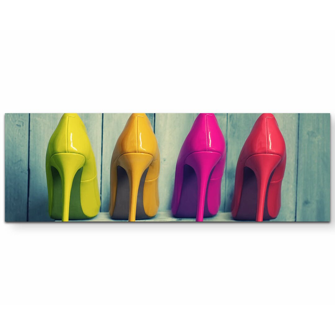 Leinwandbild Bunte High Heels