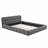 Upholstered Platform Bed With Thick Fabric, Grounded Bed With Solid Frame