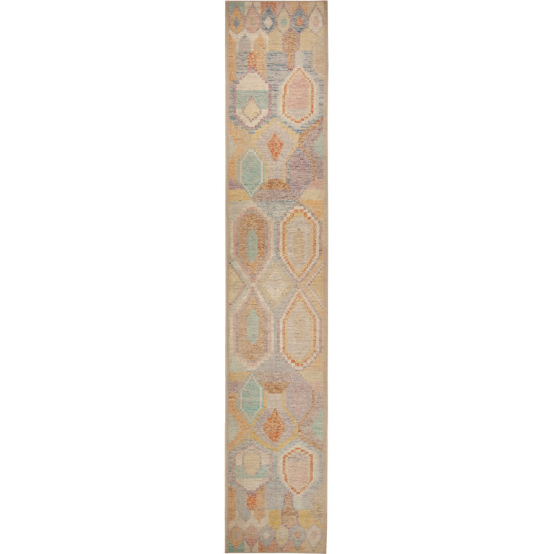 Nazmiyal Collection Modern Abstract Hallway Runner 4ft 3in X 25ft 8in