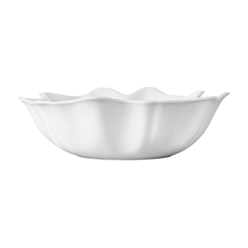 Iris Serving Bowl, White