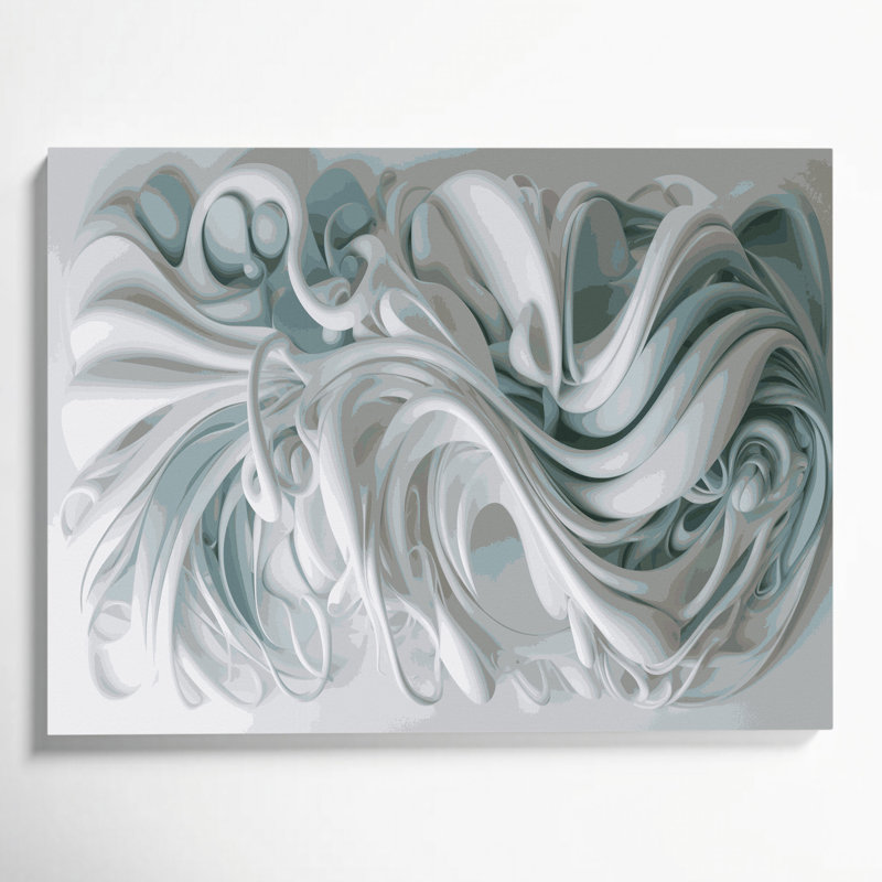 Art mural sur toile Biomorphic Abstraction 33, H 11 po x l 14 po