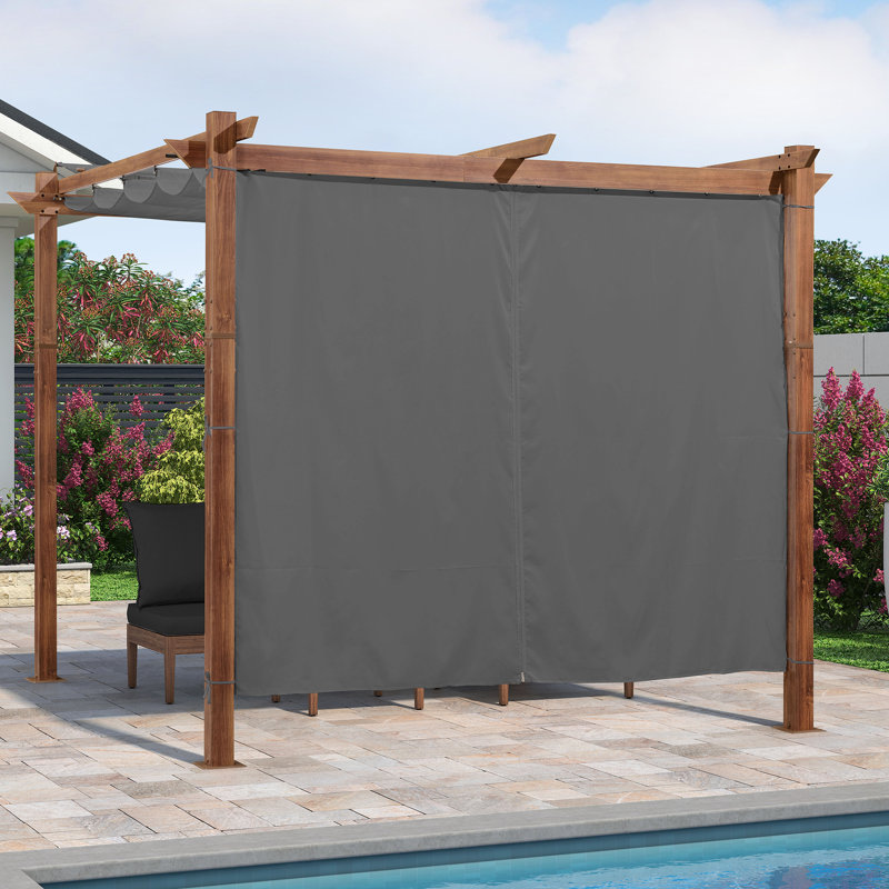 Écran de remplacement pour pergola rétractable mauve, H 82 po x l 49 po, gris