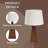 Set Of 2 Dimmable Bamboo Table Lamps With Linen Drum Shade, Conical Base-749005914