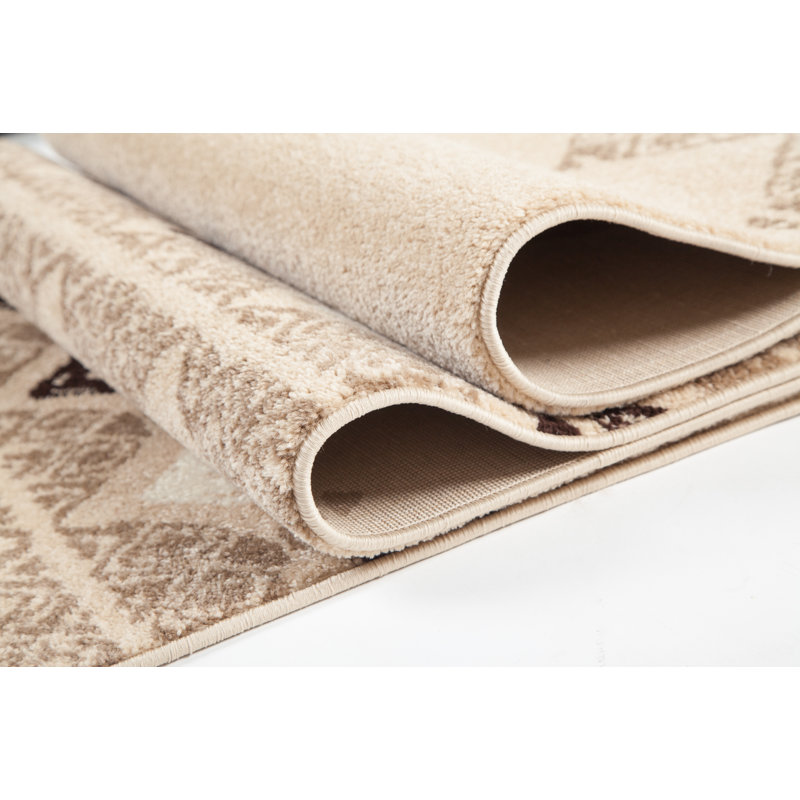 Tapis géométrique caramel Flash, 3 pi 9 po x 5 pi 5 po