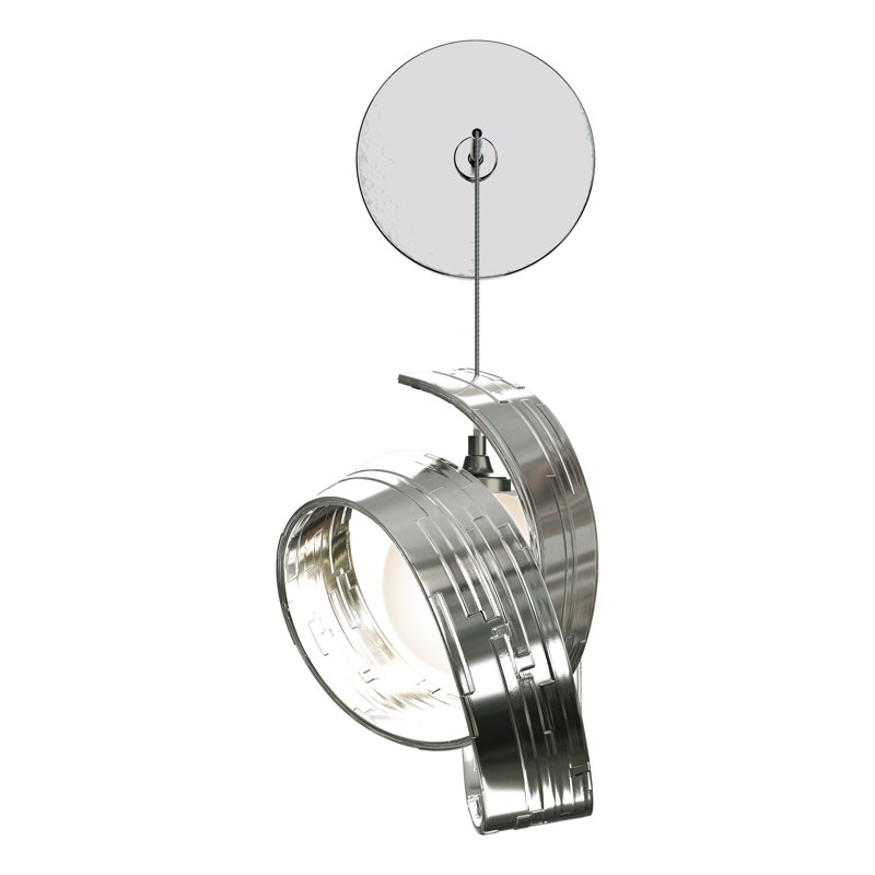 Riza Aluminum Armed Sconce, Sterling