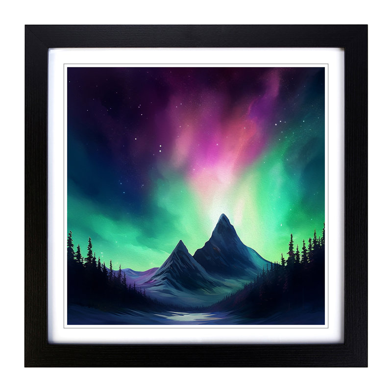 Northern LightsNo.4 - Framed Print, Black