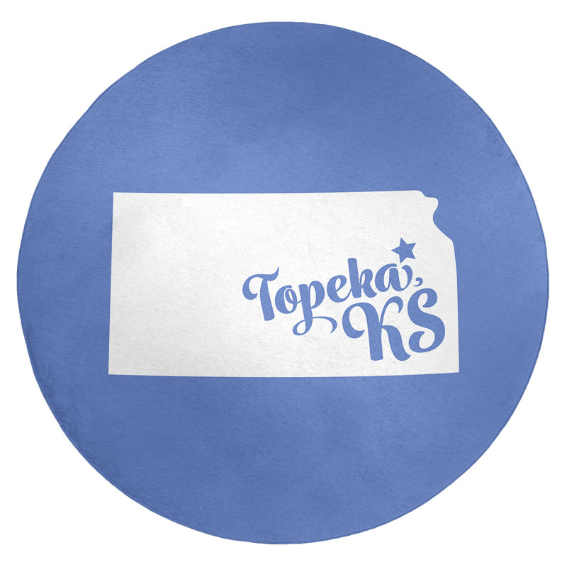 Tapis en poly-chenille topeka kansas, Rond 5 pi