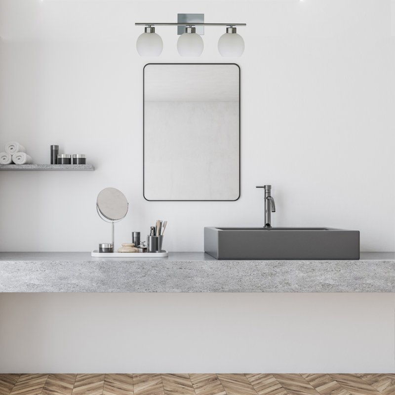 Éclairage pour meuble-lavabo à intensité variable Aimur, Chrome, 3