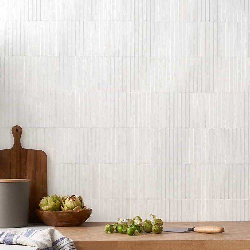 Bianco Dolomite 12x12 Stacked Honed Marble Mosaic Tile