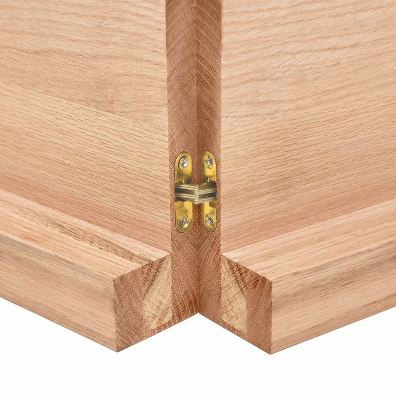 Azmeena 120cm Solid Wood Bathroom Vanity Top, Light Brown