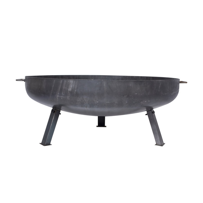 La Hacienda Pittsburgh Industrial Heavy Duty Steel Firepit, 40cm H x 110cm W x 110cm D