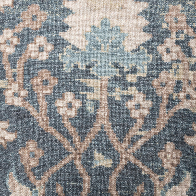 Coussin Chalet, Blue Floral, Square 22"