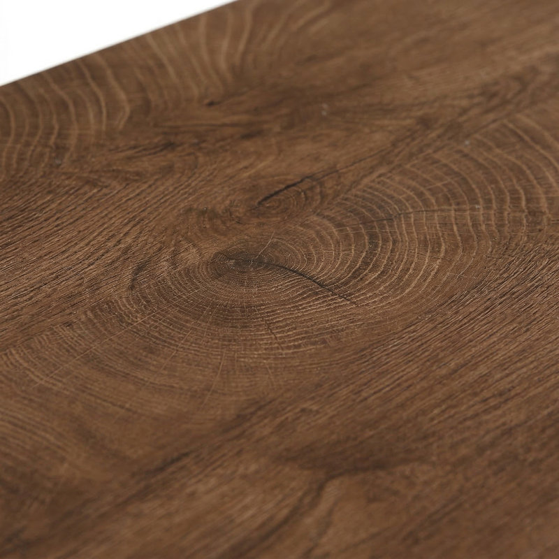 Console 43,31 pouces pour le vestibule, table de ferme en bois, Walnut Brown