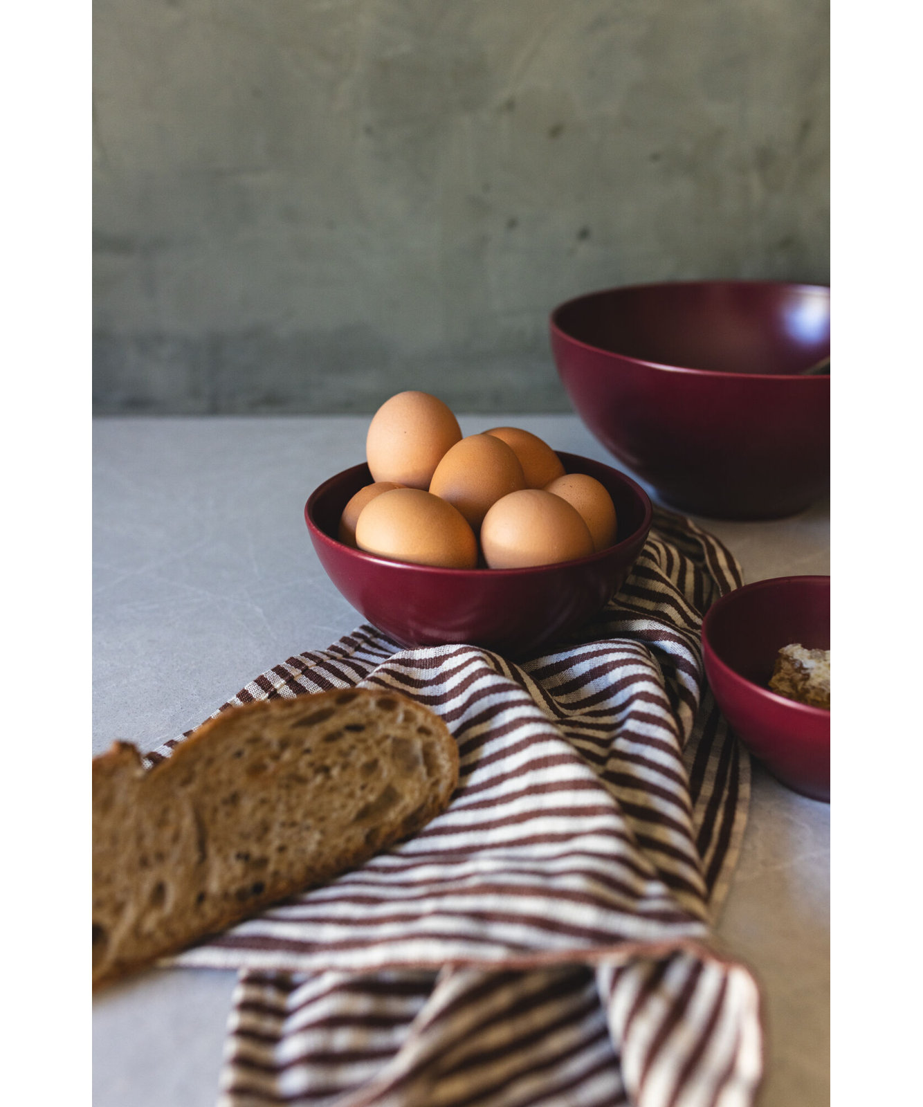 Ceramic Serving Bowl, Plum