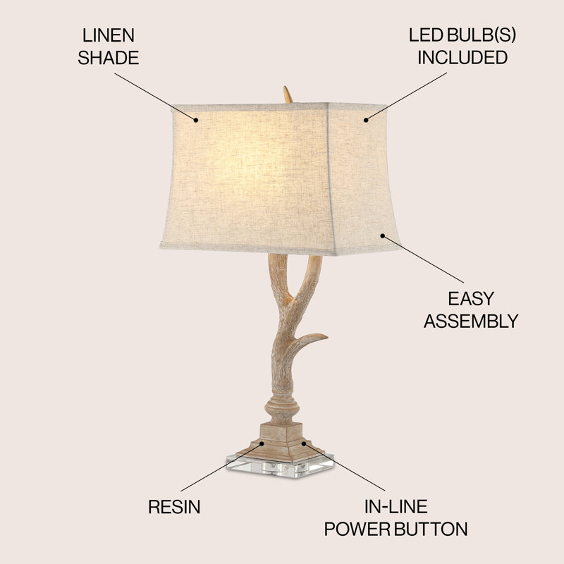 Lampe de table 30 po Kari, Beige