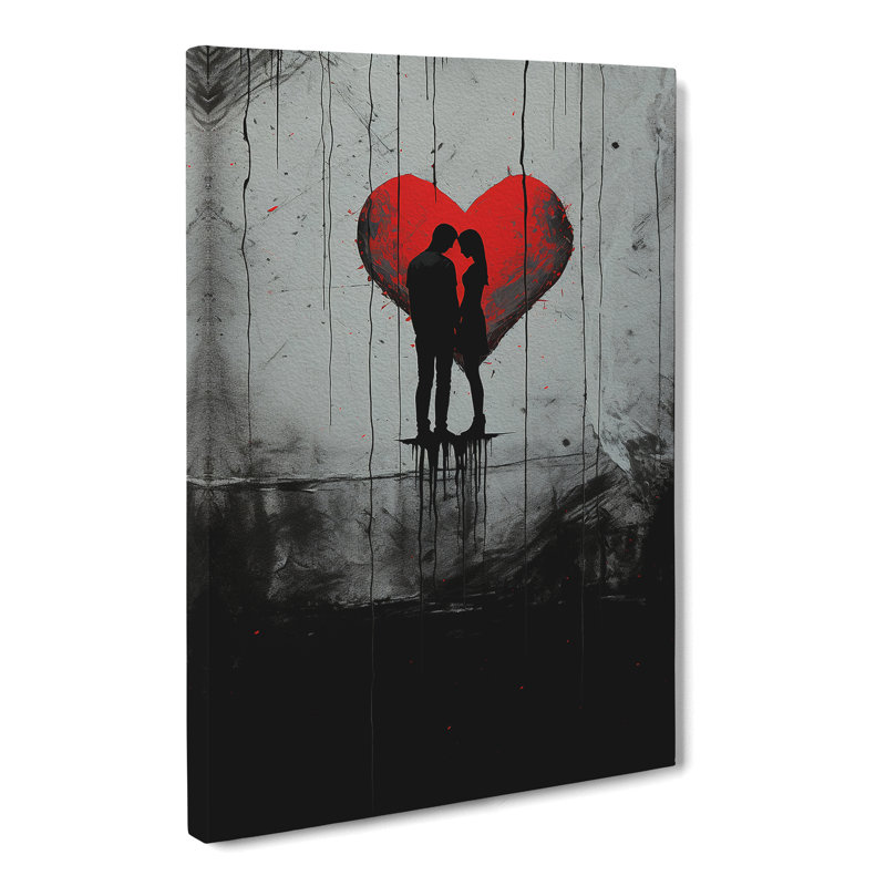 Lovers Minimalism Art No.2 - No Frame Print, 60cm H x 40cm W x 3cm D