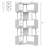 Corner Bookshelf, 62.6" Tall Metal Wooden Bookcase, Modern Freestanding Corner Shelf with Baffle, 6 Tiers l-Shaped Display Rack Storage Organizer for Home Office, Living Room-1043578462