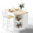 Industrial Style 3 Pieces Counter Height Dining Table Set With Storage Shelves, 41.3’’L Rectangular Dining Table With 2 Dining Chairs For Compact Kitchen Or Dining Room-666854242-666854240