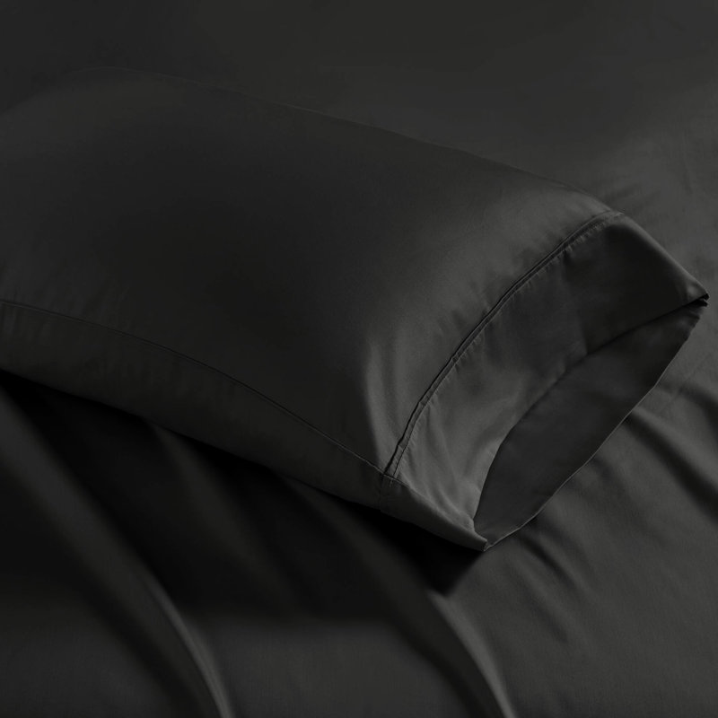 Ensemble de draps 4 pièces pour très grand lit - mélange de coton froissé, 18 po
