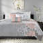 Grey Peach Bedding Sets, Polyester Quilt And Pillows, Modern Home Décor