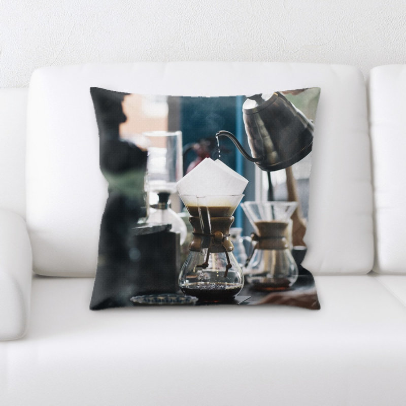 Coussin décoratif café