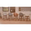 Tabouret de comptoir pivotant en similicuir de 26,4 po avec pieds en bois massif-949232956-947713050