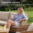 5 Persons All-Weather Wicker Outdoor Sofa Set With Cushion