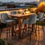 Fixed Height Velvet Bar Stool with Diamond Tufted Back-283683768