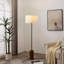 Oren 60" Modern Classic LED Standing Floor Lamp With Heavy-Weighted Base In Walnut Finish