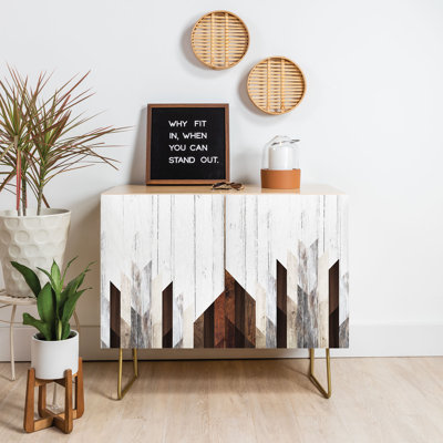 Iveta Abolina Geo Wood 3 2 Door Credenza Cabinet