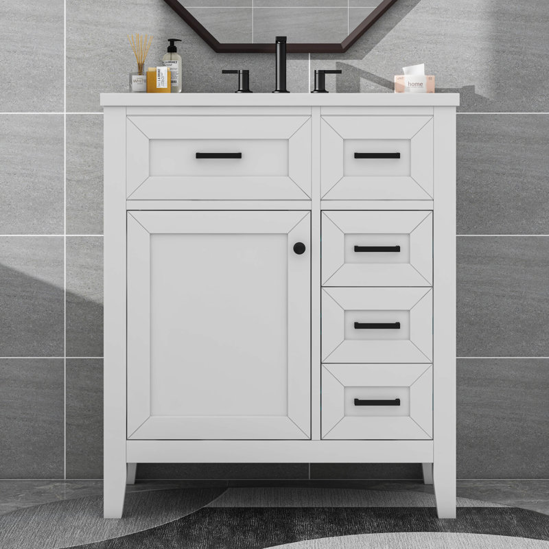 30" Bathroom Vanity With Sink Combo,Drawers