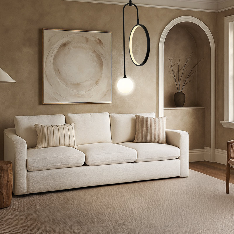 Luminaire suspendu simple en métal
