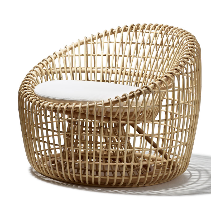 Nest Barrel Chair, Natural, Dark Gray
