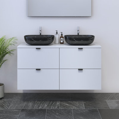 Kareema 47.2'' Double Bathroom Vanity with Top