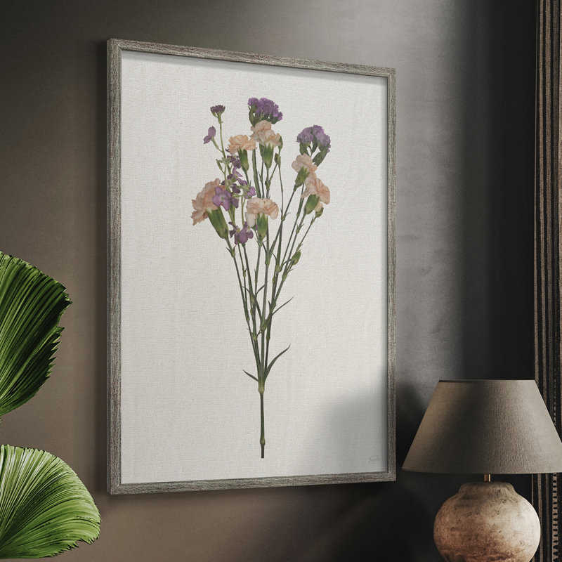 Organic Floral II, reproduction encadrée - bois massif 49795, 11" H x 9" W