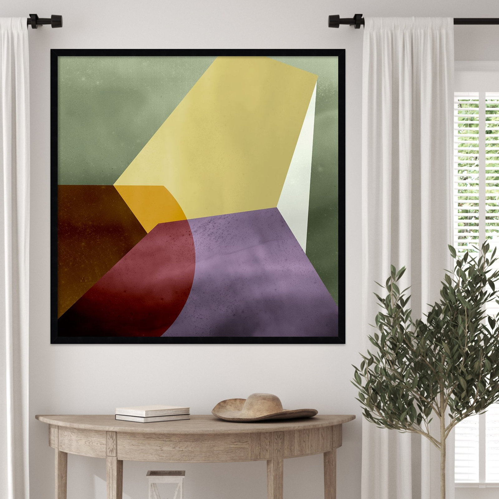Flagler "Essentially Minimal VI" Print, 33" H x 33" W, Black